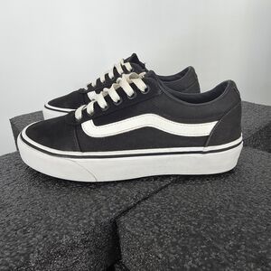 Vans Ward Low Black White Women's Size 6 Sneakers 751505 Skate Shoes